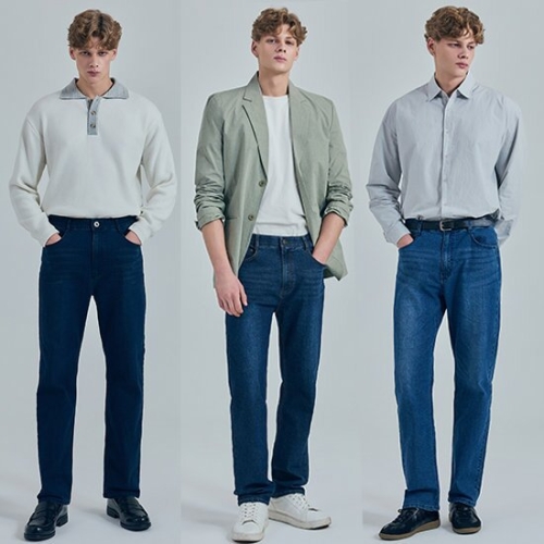 뱅뱅 남성 라이크라 스트레이트 데님 3종