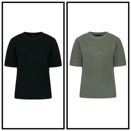 케네스레이디 E303 골지 반팔 니트 EKPOOJ0600