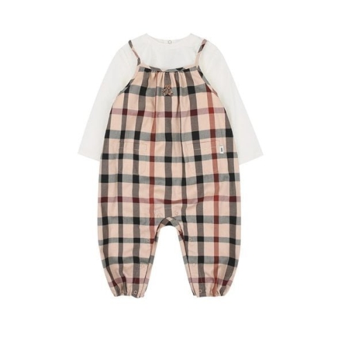 닥스베이비 체크 오버롤 상하세트 (EUF21VP15M_BG)