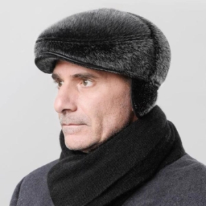 라일리 Rly 겨울 중년 남성 모자 퍼 헌팅캡 귀달이 귀마개 베레모 12085172