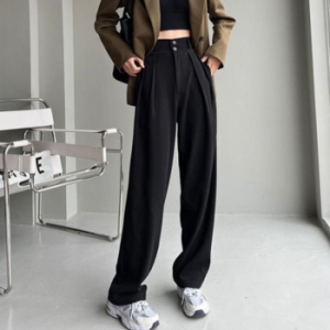 오노마 ONM 여자 슬랙스 투턱 투버튼 일자 밴딩 여성팬츠 18279834