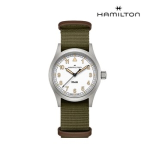 해밀턴 남성 카키 필드 쿼츠_H69401910