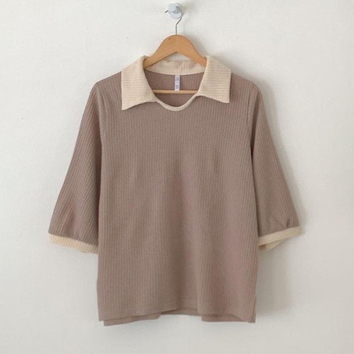 아이우먼 바리에이션배색카라티 GOS541M