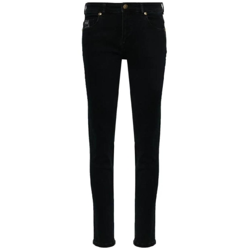 베르사체 진스꾸뛰르 로고 장식 스키니 진 77HAB5K0CDW06 T