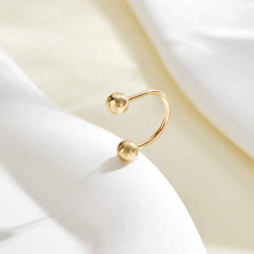 비앤비골드  14K 심플 U자 골드볼 피어싱 3mm 한쪽 JAE40517