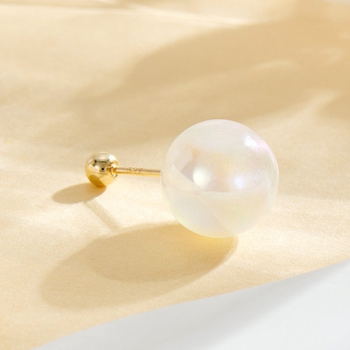 비앤비골드  14K 오로라 버블볼 피어싱 10mm 한쪽 JAE40473