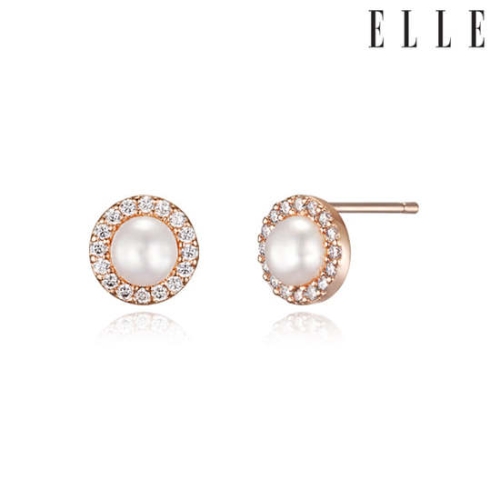 엘르쥬얼리  14K PLATED 심플 원형 진주 귀걸이 ELGPEE520