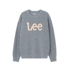 LEE 아플리케 빅 트위치 로고 니트 라이트 그레이 LE2403KT03LG 1476497 M