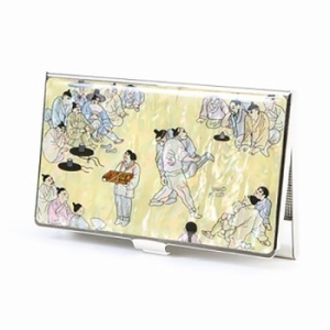 예공   나전공예품 명함케이스   씨름도 컬러  명함지갑 외국인선물 입사선물 승진선물