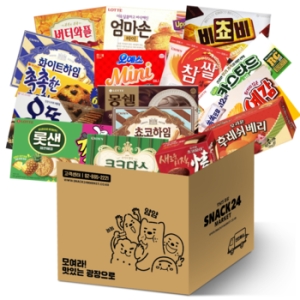 스낵24  석부장 최애 탕비실 사무실 간식 박스과자세트 16p