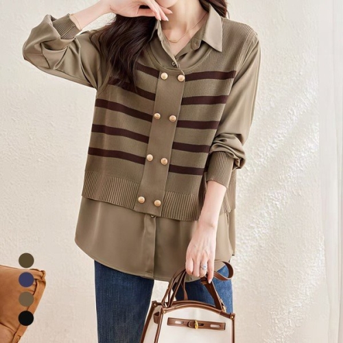 KARRA 더블버튼레이어드베스트+블라우스SET_A4F0152