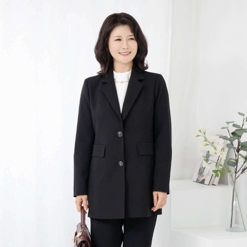 모슬린 엄마옷 카라 하프 투버튼 자켓 JK408046 중년여성의류/50대/60대/마담/빅사이즈/할머니옷/40대/여성옷/미시