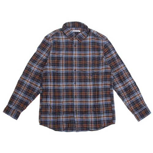 뱅뱅 남녀공용 빅싸이즈 체크 긴팔 면 남방 BSK633