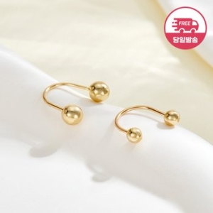 비앤비골드  14K 심플 U자 골드볼 피어싱 한쪽 JAE40516