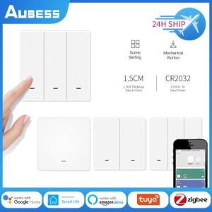 스마트  Tuya ZigBee 1-3Gang 무선 장면 스위치 Tuya life를 통한 홈 자동화 모듈 APP 원격 제어 Tuya