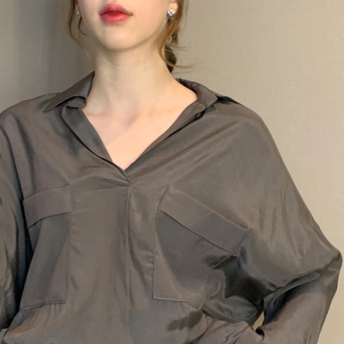 파슨스 Silk.Open Collar Blouse PW2Q0BL02