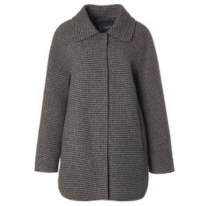 조순희 베이직 체크 핸드메이드 하프 코트 FMWC405