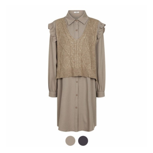 레코브 니트 베스트 카라 원피스 LC31BZOP570S