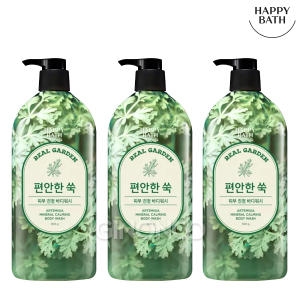 해피바스 리얼가든 바디워시 쑥 미네랄 진정 900g