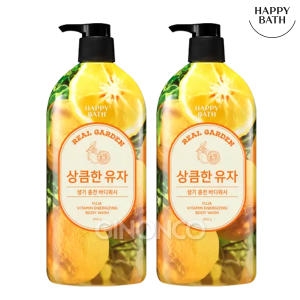 해피바스 리얼가든 바디워시 유자 비타민 생기 900g