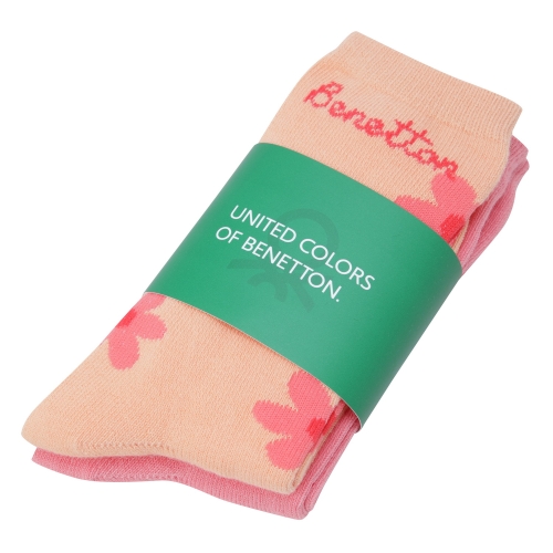 베네통키즈 여아용 걸리쉬 양말 2족 세트 QCETP3441MU 혼합색상 M