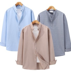 후앙스 남성 베이직 엠보 헨리넥 셔츠_ONST 5285