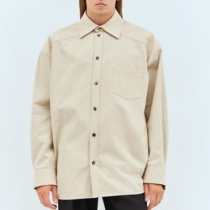 보테가베네타 Crisp Poplin 코튼 포플린 포켓 셔츠 베이지 798323 V4MS0 2646