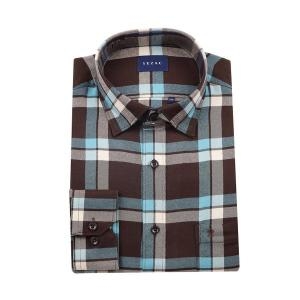 예작 일반핏 카라스냅 빅체크 기모 긴팔셔츠 YJ4FBA183BR