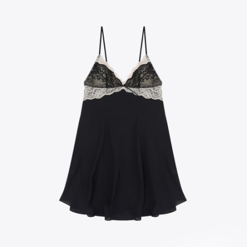 섹시쿠키 예스 블랙 베이지 풀슬립 SCWFA701