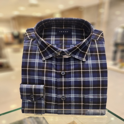 예작 F/W 긴팔 기모 체크 남방셔츠 일반핏 YJ4FBA181BL외