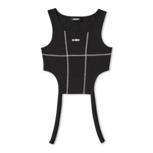 널디 여성 컷 아웃 슬리브리스 탑 블랙PNEU24SL0301 마감임박