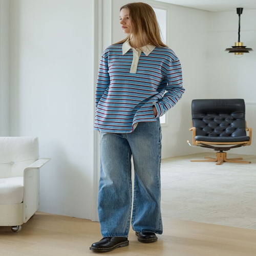 올리브데올리브 세미 와이드 데님 팬츠 OJ4AL855-GB