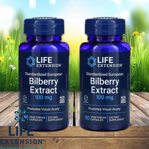 라이프익스텐션 표준화된 유러피안 빌베리 추출물 100mg 90캡슐