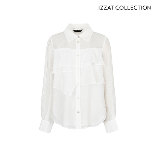 더아이잗컬렉션 레이어 러플 포인트 블라우스 CP8A0BL761