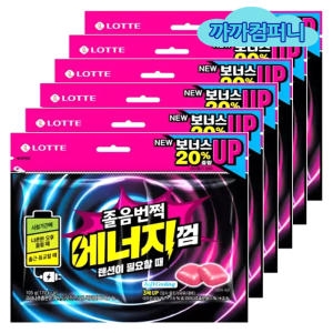 롯데제과 졸음번쩍 에너지 껌 105g [6개] - 에누리 가격비교