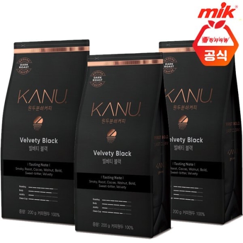 동서식품 카누 벨베티 블랙 분쇄 원두 200g