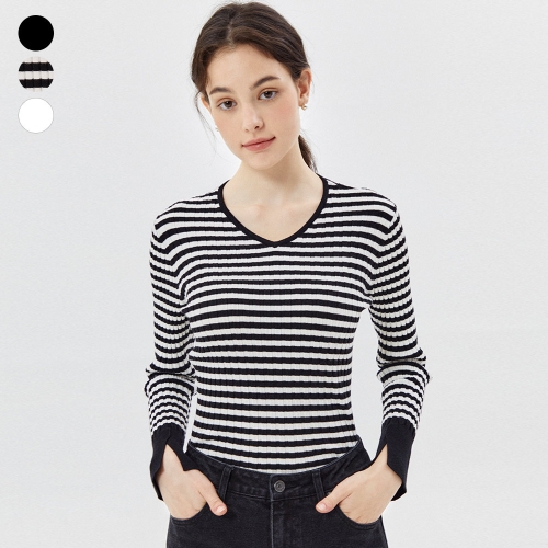 게스 브이넥 골지 스웨터 풀오버 OO4S1697