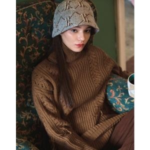 헤지스 여성 그레이 울혼방 버킷햇_HILG4F800G2