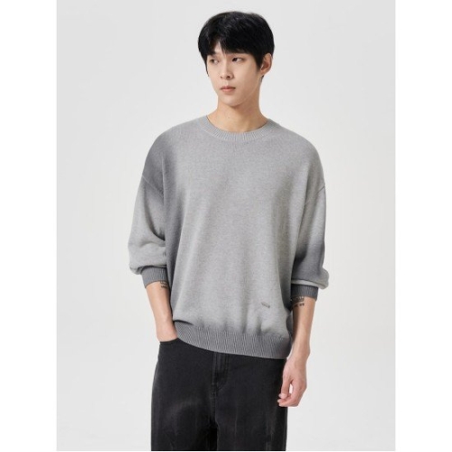 에잇세컨즈 264951FY12 스프레이 다잉 니트 라이트 그레이