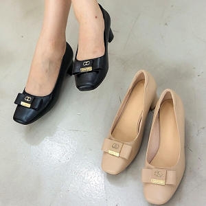 더힐 리본 여성여자 구두 펌프스 정장화 5.5cm sjpe-S-773