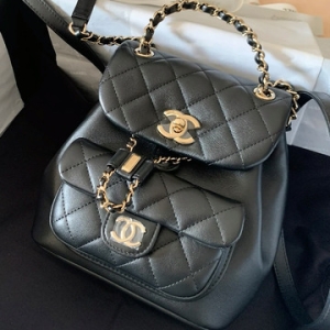 샤넬 듀마 원포켓 백팩 스몰 블랙 AS2908