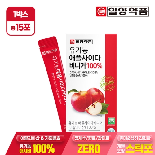 일양약품 유기농 애플사이다 비니거 100% 300ml(20gx15포)