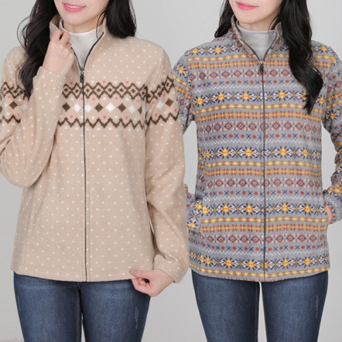 이지바이 여성 소프트 기모 플리스 자켓 W4WJ18