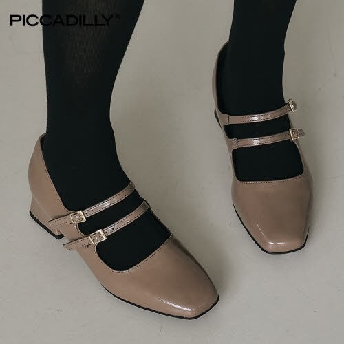 피카딜리 160081 메리제인 펌프스_토프페이턴트 3.5cm 160081TAUPEP