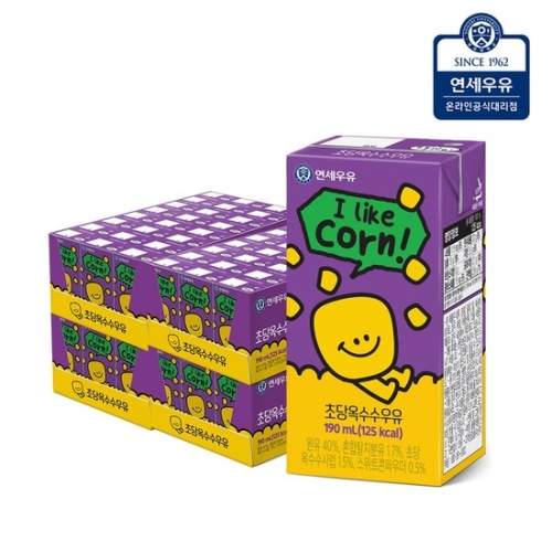 연세우유 초당옥수수 우유 190ml