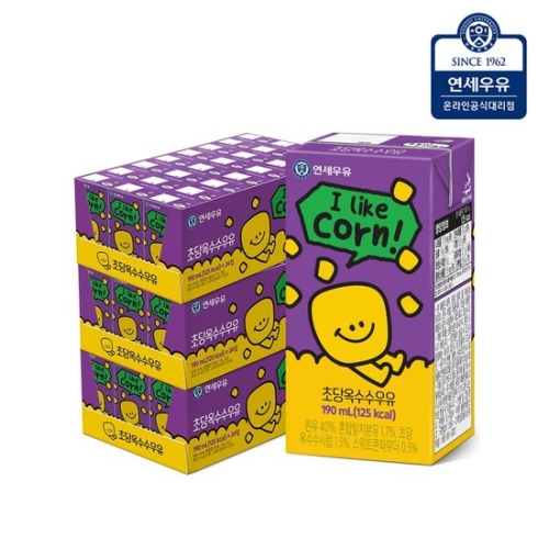 연세우유 초당옥수수 우유 190ml