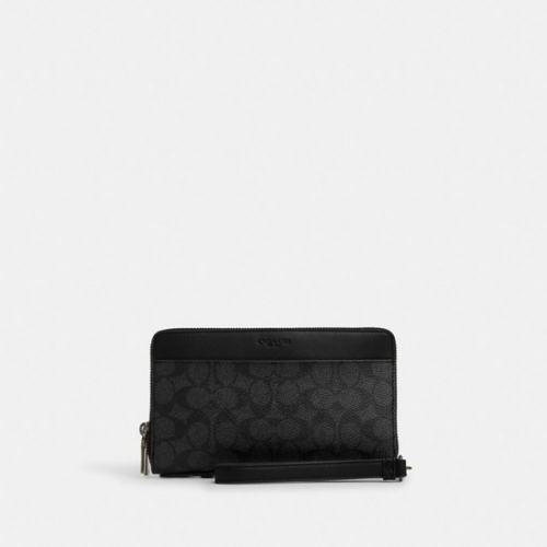 코치 CW375-QBMI5 더블 지퍼 트래블 오거나이저 시그니처 캔버스