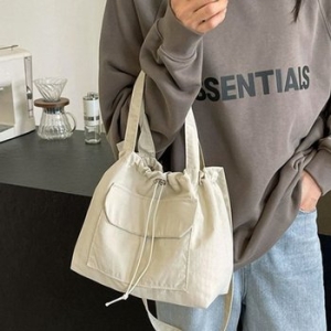 나일론 데일리 가벼운 크로스 백 여성 가방 아이보리_WFFJ3P2