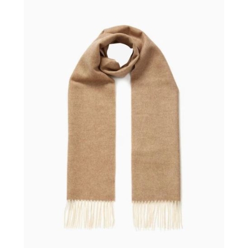 헤지스 아이보리 컬러배색 캐시미어 머플러 HIMU4F711I2