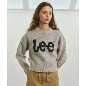 LEE 부클 빅 트위치 로고 니트 라이트 그레이 LE2403KT02LG 238103